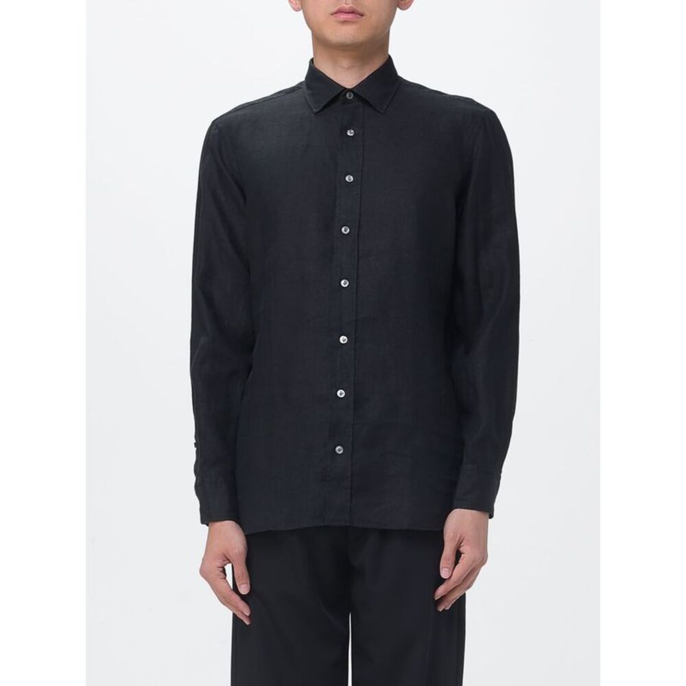 Lardini Men Basic Linen Blend Shirt Lardini